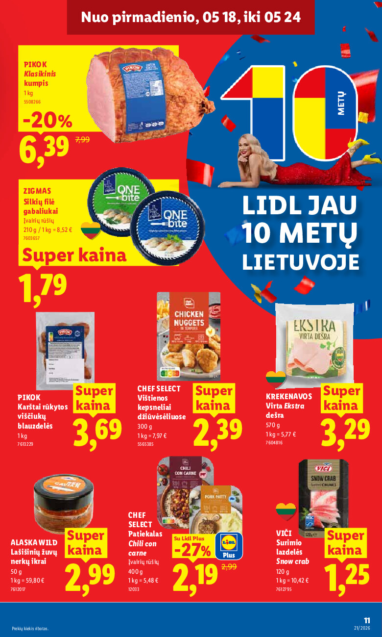 MAISTO PREKIŲ PASIŪLYMAI (2026-05-18 - 2026-05-24) | 11