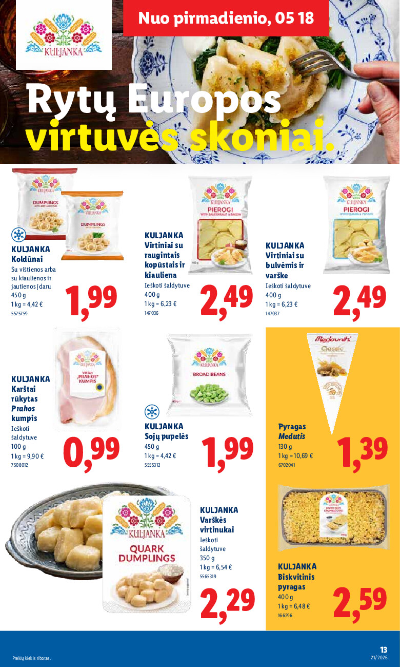 MAISTO PREKIŲ PASIŪLYMAI (2026-05-18 - 2026-05-24) | 13