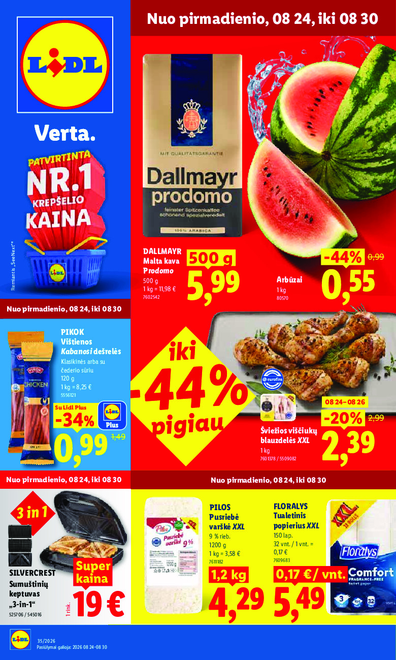 MAISTO PREKIŲ PASIŪLYMAI (2026-08-24 - 2026-08-30) | 1
