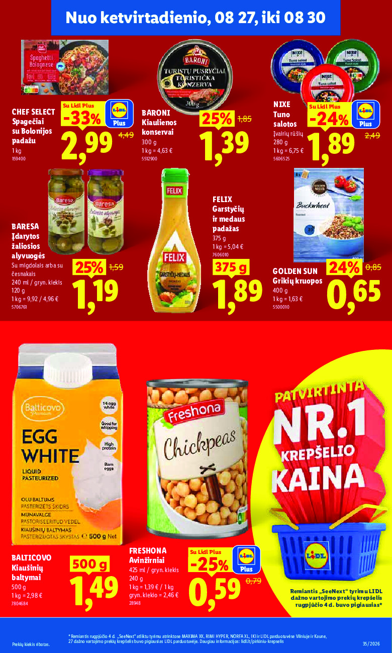 MAISTO PREKIŲ PASIŪLYMAI (2026-08-24 - 2026-08-30) | 29