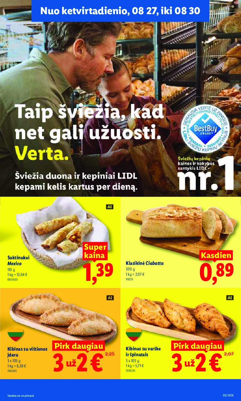 MAISTO PREKIŲ PASIŪLYMAI (2026-08-24 - 2026-08-30) | 33