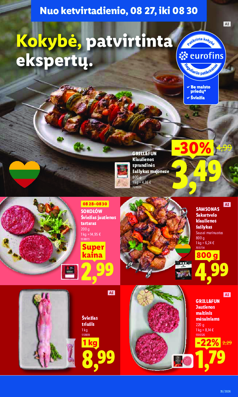 MAISTO PREKIŲ PASIŪLYMAI (2026-08-24 - 2026-08-30) | 37