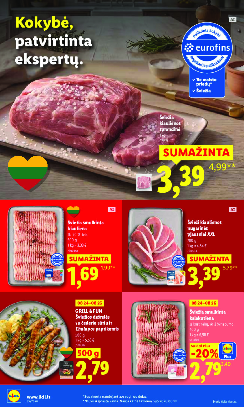 MAISTO PREKIŲ PASIŪLYMAI (2026-08-24 - 2026-08-30) | 8