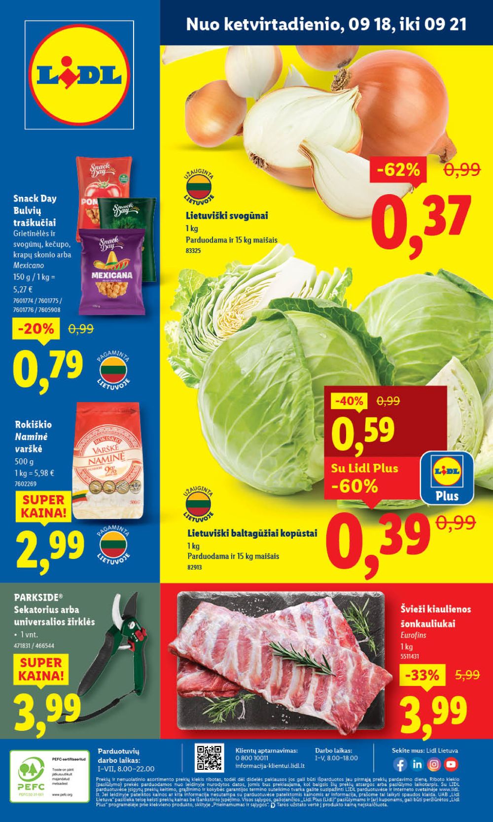LIDL - Maisto prekių pasiūlymai (2025 09 18 - 2025 09 21) | 1