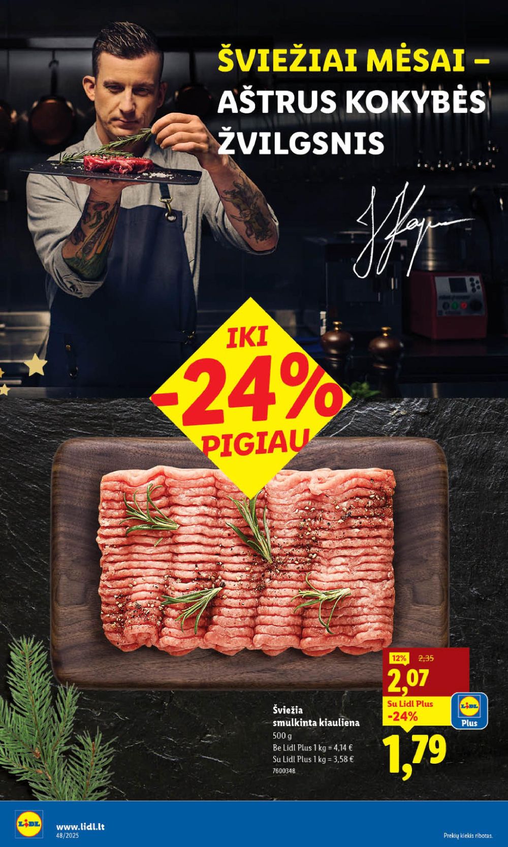LIDL - Maisto prekių pasiūlymai (2025 11 24 - 2025 11 30) | 12