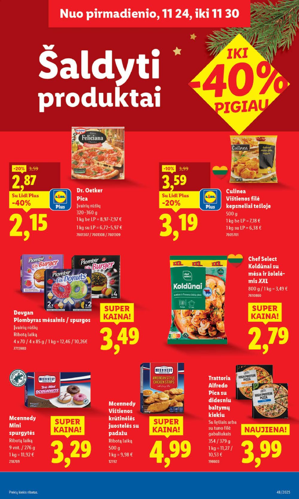 LIDL - Maisto prekių pasiūlymai (2025 11 24 - 2025 11 30) | 25