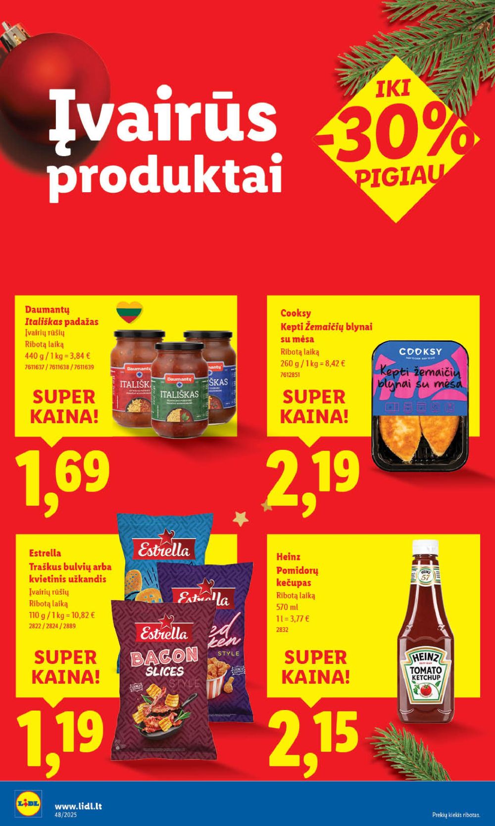 LIDL - Maisto prekių pasiūlymai (2025 11 24 - 2025 11 30) | 28