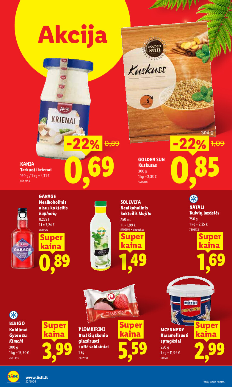MAISTO PREKIŲ PASIŪLYMAI (2026-06-22 - 2026-06-28) | 22