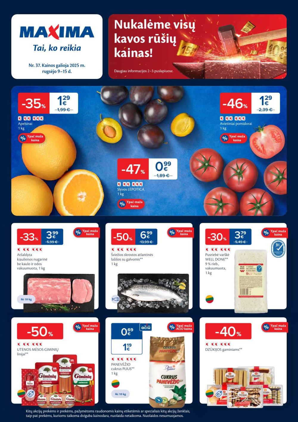 MAXIMA - Kaininis leidinys Nr.37 (2025 09 09 - 2025 09 15) | 1
