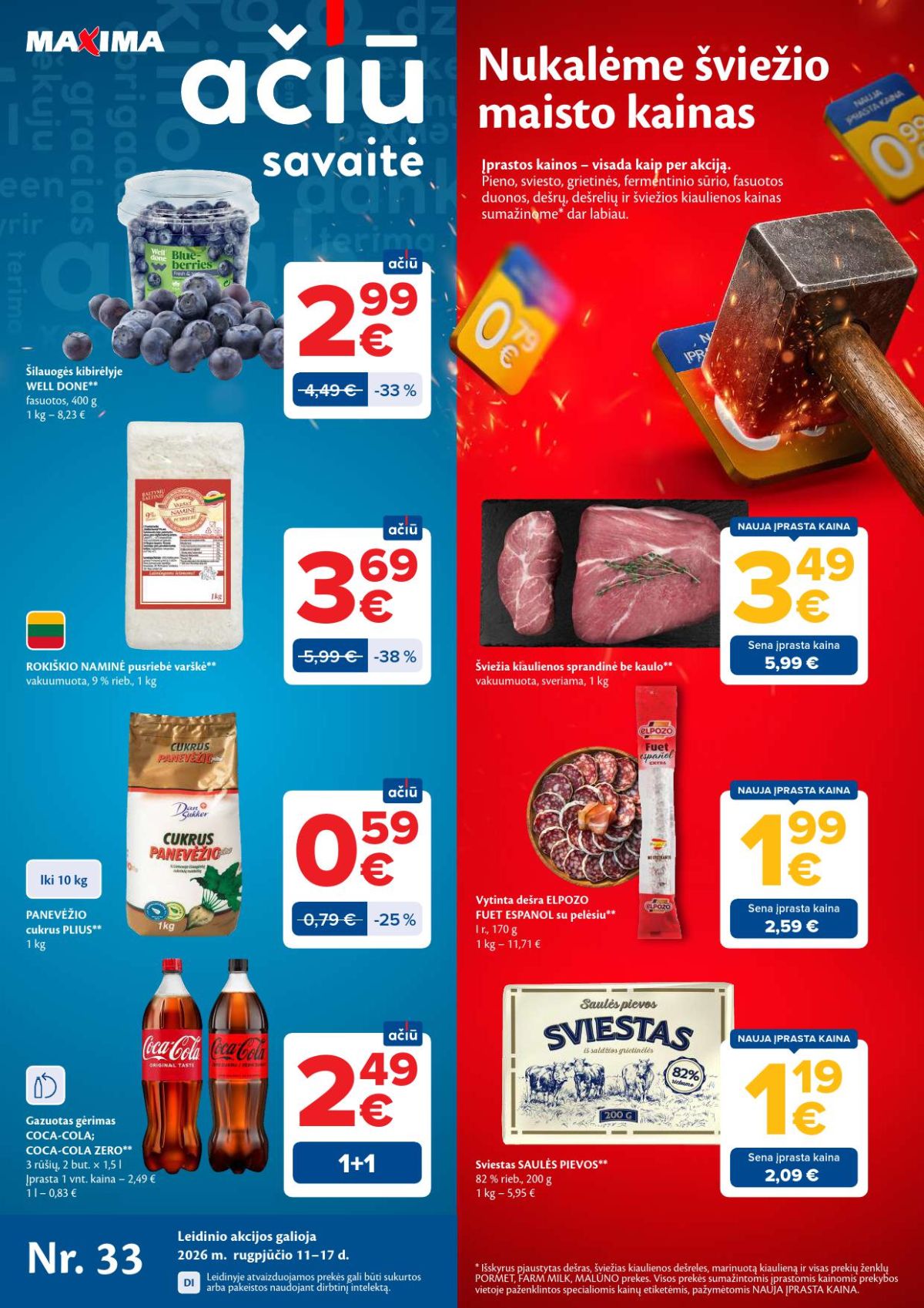 MAXIMA - Kaininis leidinys Nr.33 (2026 08 11 - 2026 08 17) | 1