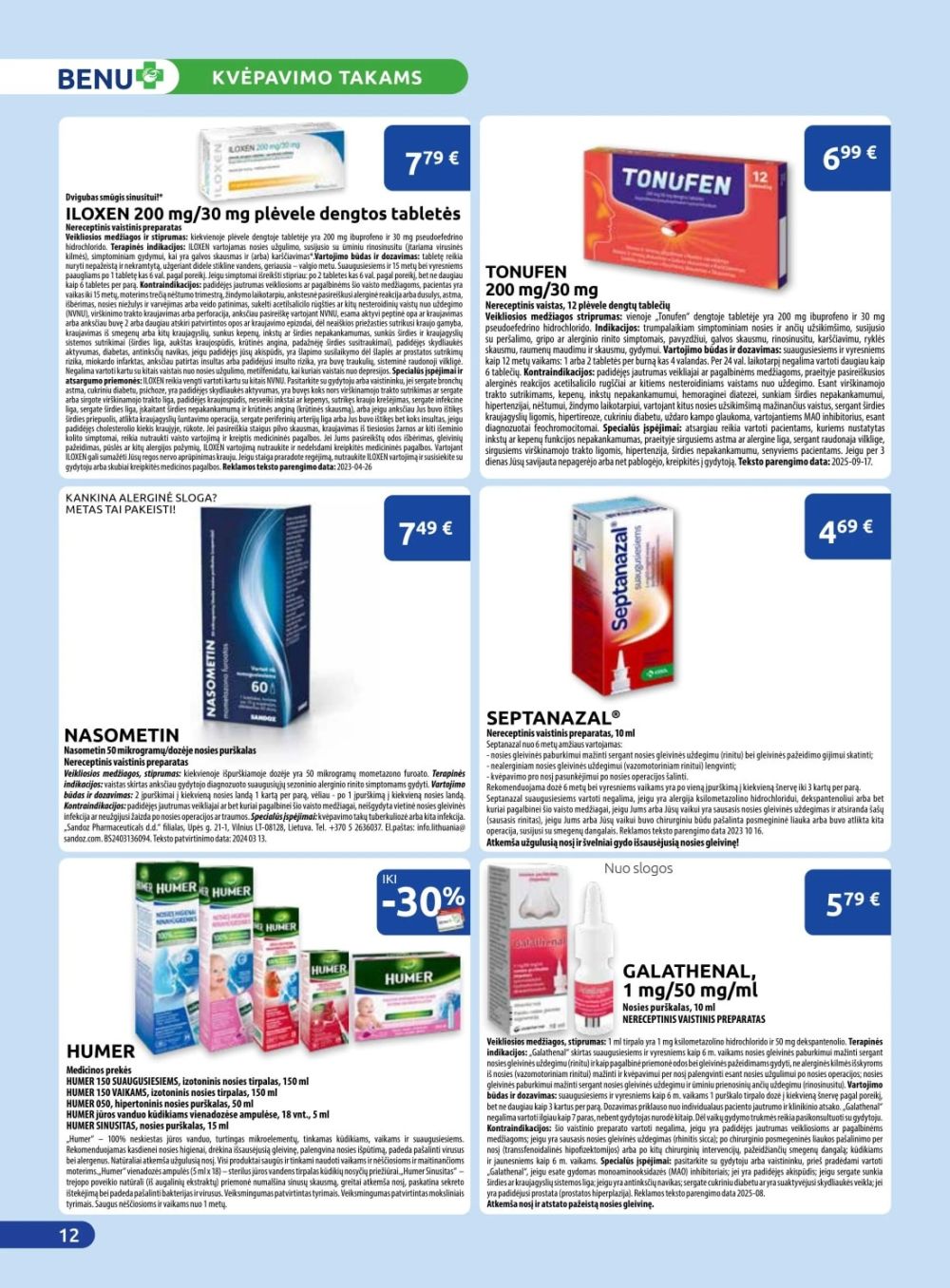 BENU VAISTINĖ (2026 01 01 - 2026 01 31) | 12