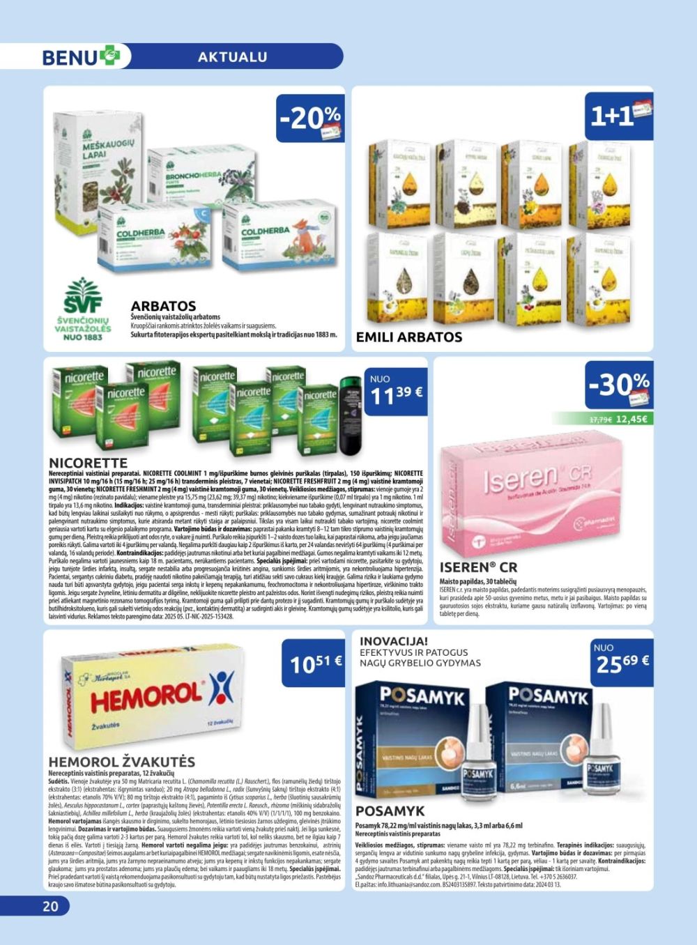 BENU VAISTINĖ (2026 01 01 - 2026 01 31) | 20