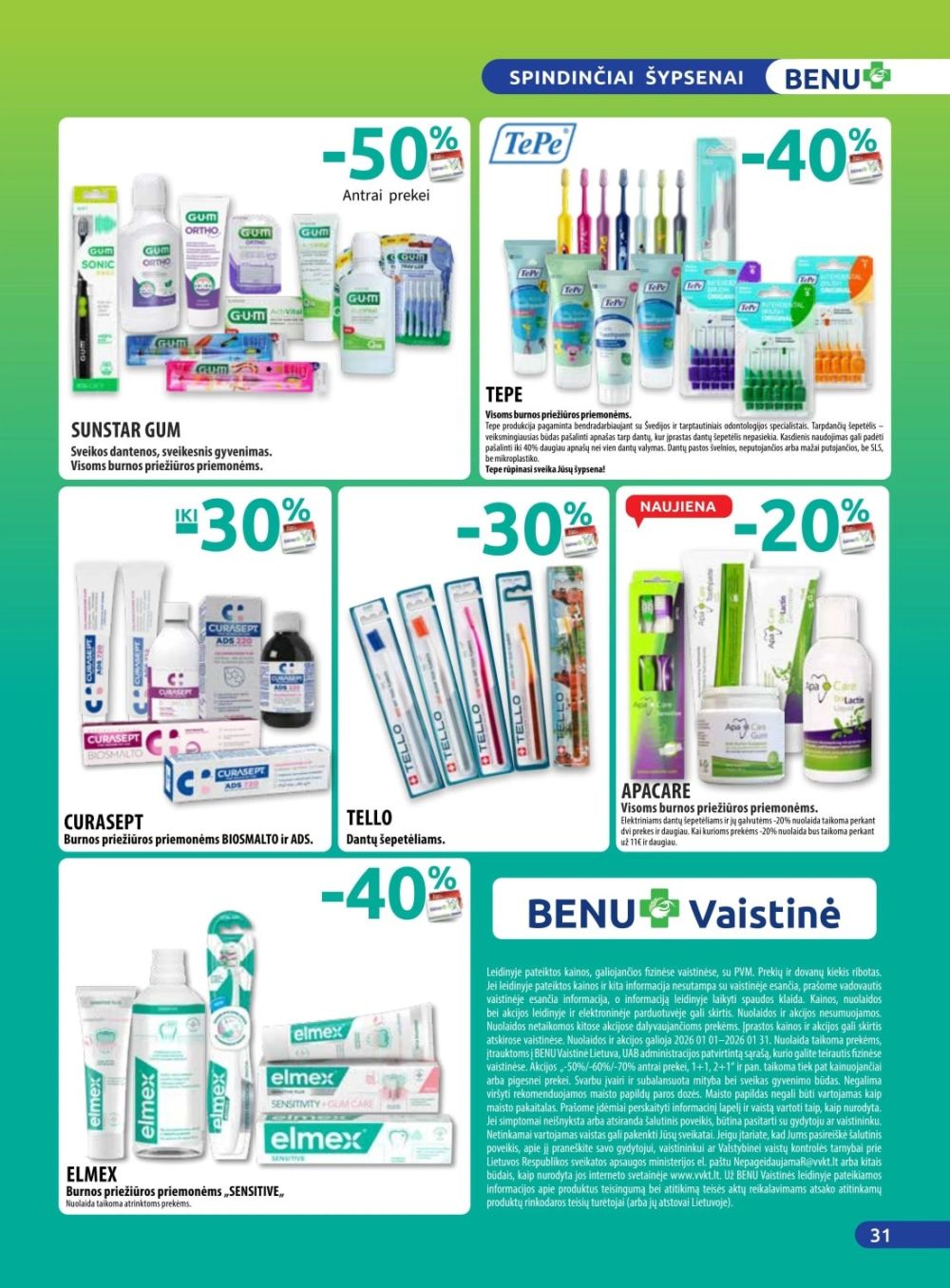 BENU VAISTINĖ (2026 01 01 - 2026 01 31) | 31