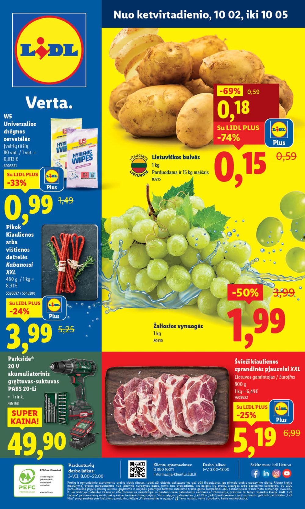 LIDL - Maisto prekių pasiūlymai (2025 10 02 - 2025 10 05) | 1