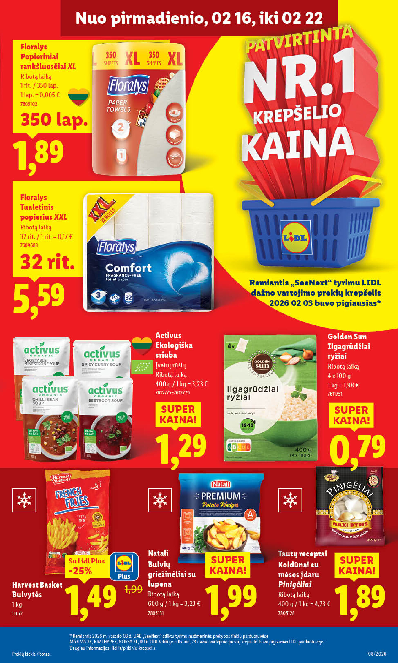 MAISTO PREKIŲ PASIŪLYMAI (2026-02-16 - 2026-02-22) | 23